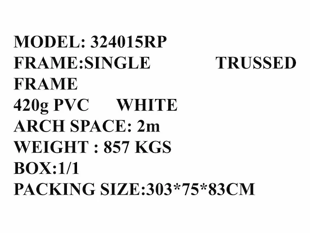2025 rhino-cross-shelter 324015rp - 12x9,76x4,58 m opslagtent / opslagshelter - afbeelding 2 van  3