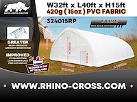 2025 rhino-cross-shelter 324015rp - 12x9,76x4,58 m opslagtent / opslagshelter - afbeelding 3 van  11