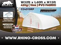 2025 rhino-cross-shelter 324015rp - 12x9,76x4,58 m opslagtent / opslagshelter - afbeelding 3 van  11