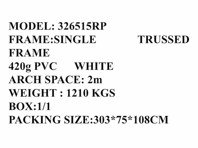 2025 rhino-cross-shelter 326515rp - 20x9,76x4,58 m opslagtent / opslagshelter - afbeelding 2 van  3