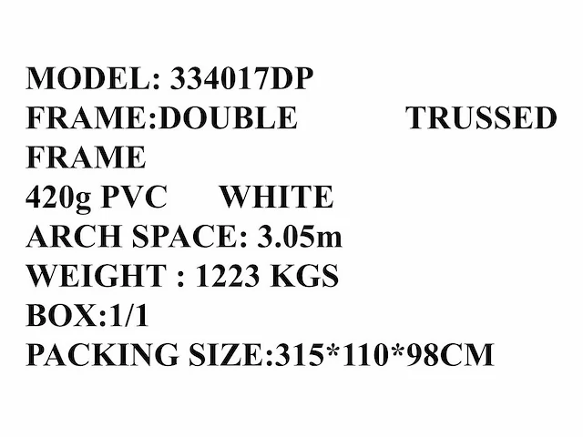 2025 rhino-cross-shelter 334017dp - 12,2x10x5,2 m opslagtent / opslagshelter - afbeelding 2 van  3