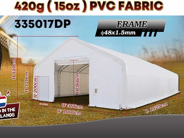 2025 rhino-cross-shelter 335017dp - 15,25x10x5,2 m opslagtent / opslagshelter - afbeelding 1 van  3