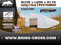 2025 rhino-cross-shelter 338017dp - 24,4x10x5,2 m opslagtent / opslagshelter - afbeelding 8 van  8