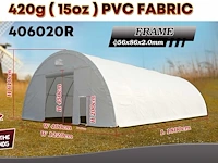 2025 rhino-cross-shelter 406020r - 18x12,2x6,1 m opslagtent / opslagshelter - afbeelding 1 van  3