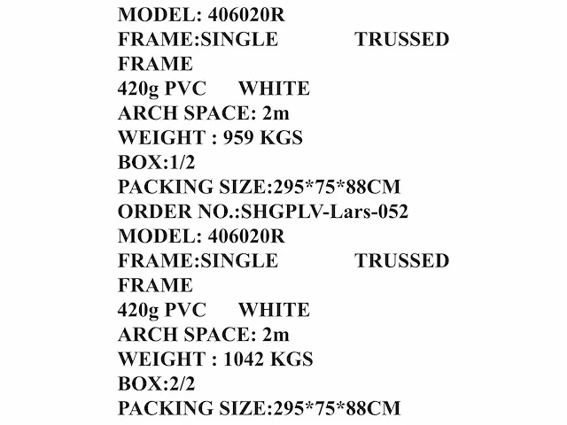 2025 rhino-cross-shelter 406020r - 18x12,2x6,1 m opslagtent / opslagshelter - afbeelding 2 van  3