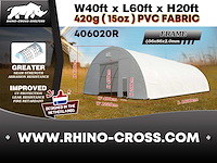 2025 rhino-cross-shelter 406020r - 18x12,2x6,1 m opslagtent / opslagshelter - afbeelding 9 van  9