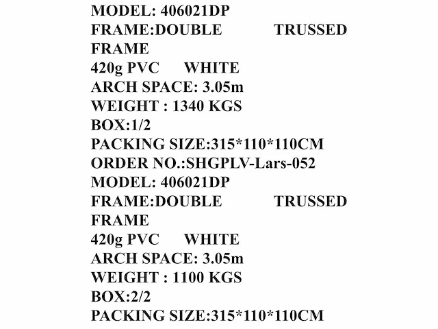 2025 rhino-cross-shelter 406021dp - 18,3x12,2x6,4 m opslagtent / opslagshelter - afbeelding 2 van  3