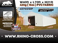 2025 rhino-cross-shelter 407021dp 21,3x12,2x6,4 m opslagtent / opslagshelter - afbeelding 7 van  7
