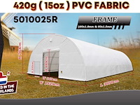 2025 rhino-cross-shelter 5010025r 30,5x15,25x7,625 m opslagtent / opslagshelter - afbeelding 3 van  8