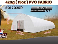 2025 rhino-cross-shelter 5012025r 36,6x15,25x7,625 m opslagtent / opslagshelter - afbeelding 2 van  8