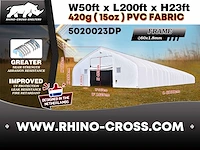 2025 rhino-cross-shelter 5020023dp 61x15,25x7,015 m opslagtent / opslagshelter - afbeelding 7 van  7