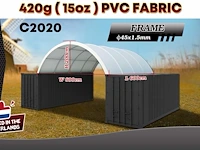 2025 rhino-cross-shelter c2020 - 6x6x2 m opslagtent / opslagshelter tussen 2 containers - afbeelding 1 van  3