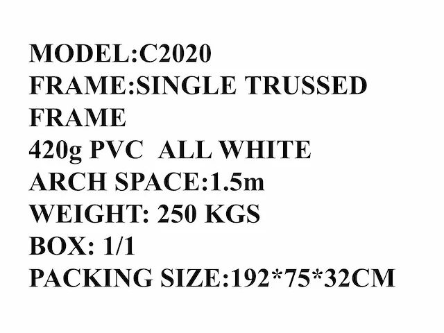 2025 rhino-cross-shelter c2020 - 6x6x2 m opslagtent / opslagshelter tussen 2 containers - afbeelding 2 van  3