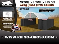 2025 rhino-cross-shelter c2020 - 6x6x2 m opslagtent / opslagshelter tussen 2 containers - afbeelding 3 van  9