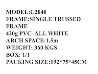 2025 rhino-cross-shelter c2040 - 12x6x2 m opslagtent / opslagshelter tussen 2 containers - afbeelding 4 van  9