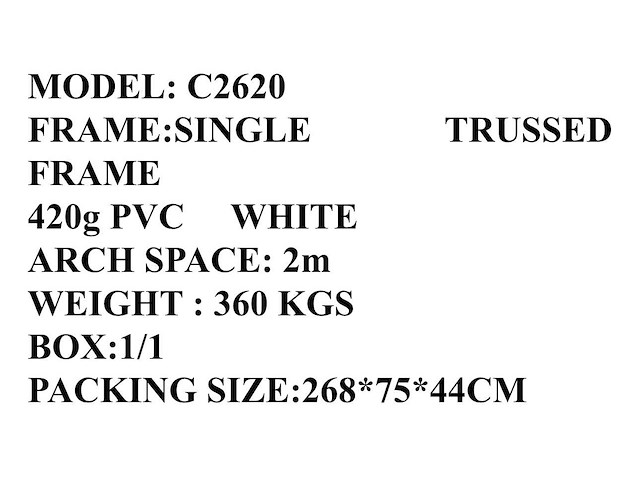 2025 rhino-cross-shelter c2620 - 6x8x3 m opslagtent / opslagshelter tussen 2 containers - afbeelding 4 van  8