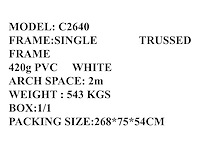 2025 rhino-cross-shelter c2640 - 12x8x3 m opslagtent / opslagshelter tussen 2 containers - afbeelding 4 van  9