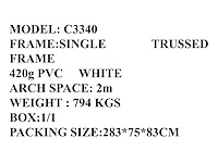 2025 rhino-cross-shelter c3340 - 12x10x3,6 m opslagtent / opslagshelter tussen 2 containers - afbeelding 4 van  9