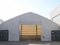 2025 rhino-cross-shelter c5040sp - 12x15,25x4,72 m opslagtent / opslagshelter tussen 2 containers - afbeelding 1 van  6