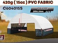 2025 rhino-cross-shelter c604020s 12x18x6 m opslagtent / opslagshelter tussen 2 containers - afbeelding 4 van  7