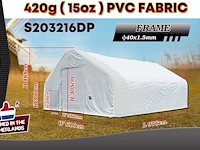 2025 rhino-cross-shelter s203216dp - 9,76x6,1x4,88 m opslagtent / opslagshelter - afbeelding 1 van  3