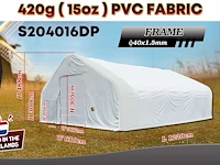 2025 rhino-cross-shelter s204016dp - 12,2x6,1x4,88 m opslagtent / opslagshelter - afbeelding 1 van  3