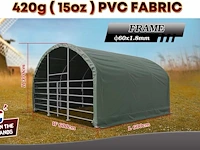 2025 rhino-cross-shelters cattle tent 6x6x3,7 m dierenverblijf - afbeelding 3 van  6
