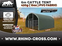 2025 rhino-cross-shelters cattle tent 6x6x3,7 m dierenverblijf - afbeelding 4 van  6
