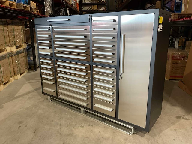 2025 rhino-cross-tools 7ft-35d 01b zwart/rvs gereedschapkast - afbeelding 1 van  19