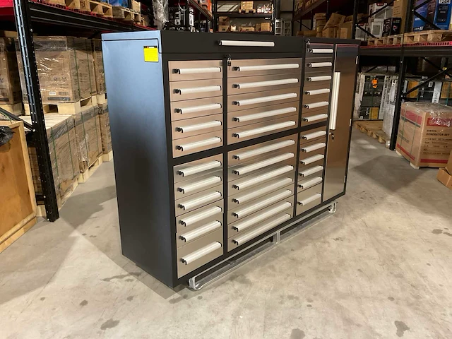 2025 rhino-cross-tools 7ft-35d 01b zwart/rvs gereedschapkast - afbeelding 13 van  19