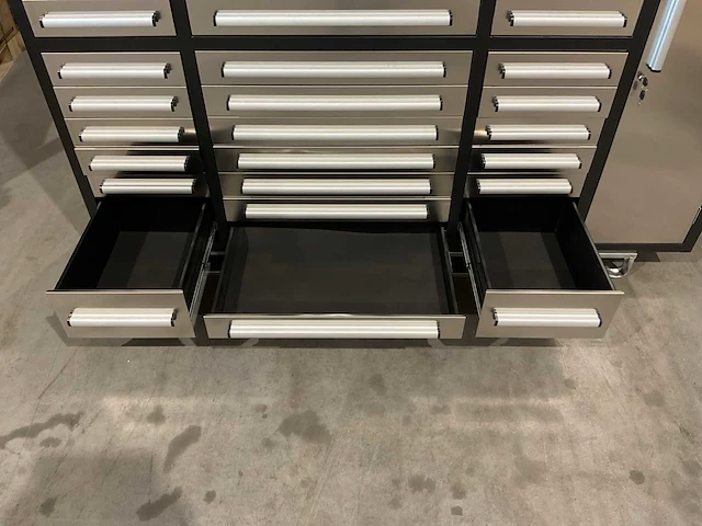 2025 rhino-cross-tools 7ft-35d 01b zwart/rvs gereedschapkast - afbeelding 11 van  19
