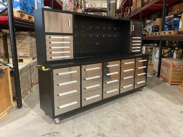 2025 rhino-cross-tools h10ft-30d-2 01b zwart/rvs gereedschapkast - afbeelding 1 van  18