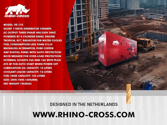 2025 rhino-cross ve-110 noodstroomaggregaat generator - afbeelding 12 van  21