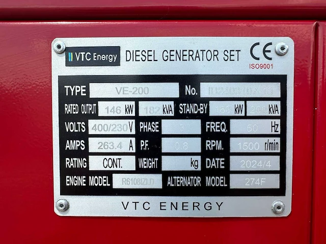 2025 rhino-cross ve-200 noodstroomaggregaat generator - afbeelding 6 van  14