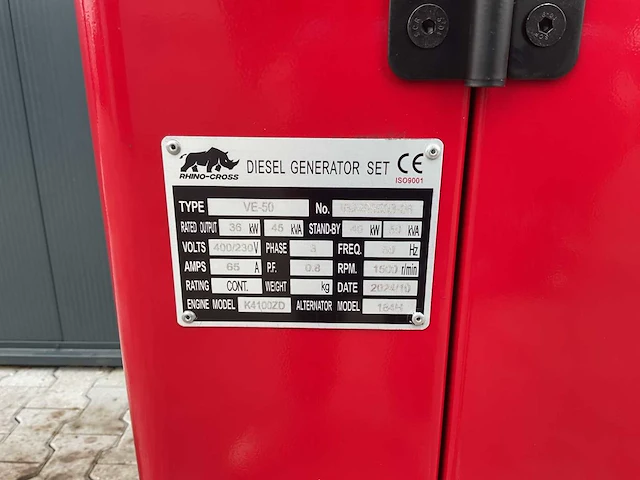 2025 rhino-cross ve-50 noodstroomaggregaat generator - afbeelding 5 van  22
