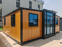 2025 rhino houses 36,5 m2 2 slaapkamers, badkamer en keuken mobiele woonunit / tiny house