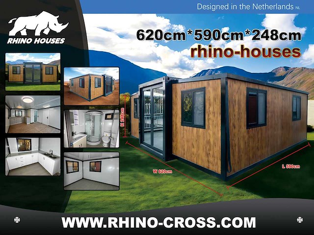 2025 rhino-houses 36,5 m2 2 slaapkamers, badkamer en keuken mobiele woonunit / tiny house - afbeelding 12 van  23
