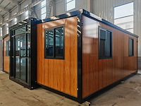 2025 rhino-houses 36,5 m2 bruin 2 slaapkamers, badkamer en keuken mobiele woonunit / tiny house - afbeelding 1 van  28