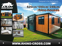2025 rhino-houses 36,5 m2 bruin 2 slaapkamers, badkamer en keuken mobiele woonunit / tiny house - afbeelding 2 van  28