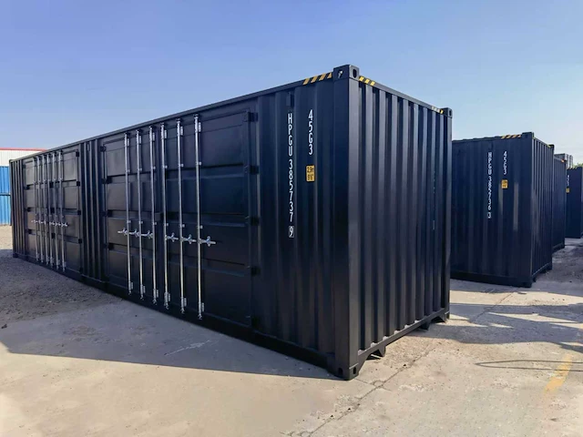 2025 rhino houses 40ft high cube zwart zeecontainer met 4 zijdeuren - afbeelding 12 van  16