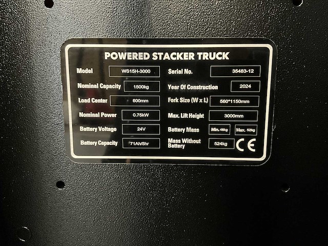 2025 rte ws15h 3.0 meter stapelaar - afbeelding 9 van  18