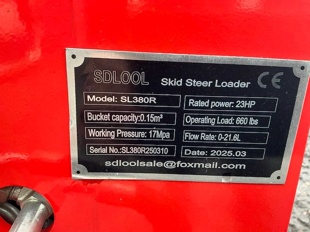 2025 sdlool sl380r schranklader ongebruikt - afbeelding 16 van  23