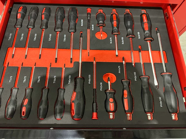 2025 sg tools 7 lades pro met uitschuifrek gereedschapswagen - afbeelding 2 van  14