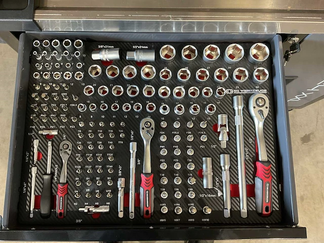 2025 sg werkzeuge sg14-24 xxl gereedschapswagen gevuld - afbeelding 4 van  20