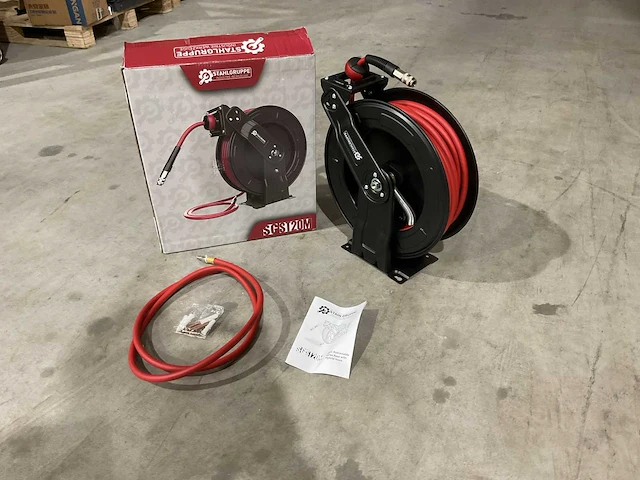 2025 stahlgruppe 20m stalen luchtslanghaspel - afbeelding 1 van  7