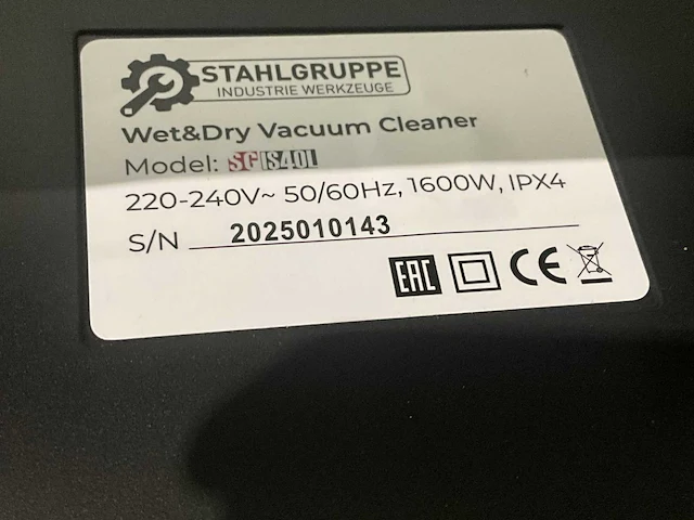 2025 stahlgruppe sgis40l bouwstofzuiger - afbeelding 4 van  14