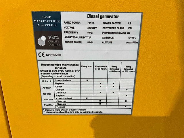 2025 stahltech 70 kva noodstroom diesel generator - afbeelding 4 van  20