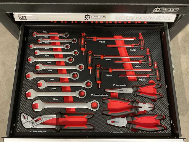 2025 stahltech nl181477210806 3-la kast met 129 pcs tools gereedschapskist - afbeelding 2 van  15