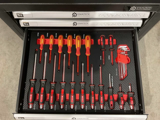 2025 stahltech nl181477210806 3-la kast met 129 pcs tools gereedschapskist - afbeelding 3 van  15