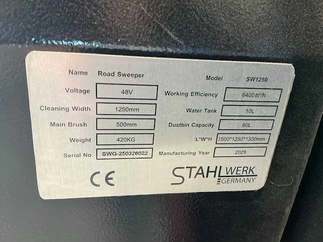 2025 stahlwerk sw1250 zelfrijdende veegmachine - afbeelding 14 van  22